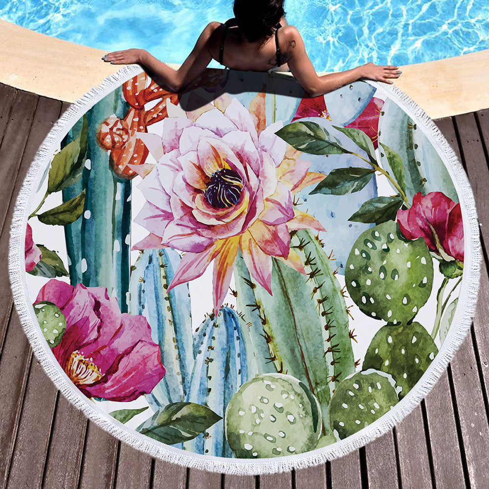 Round beach towel