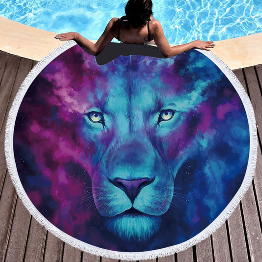 Round beach towel microfiber