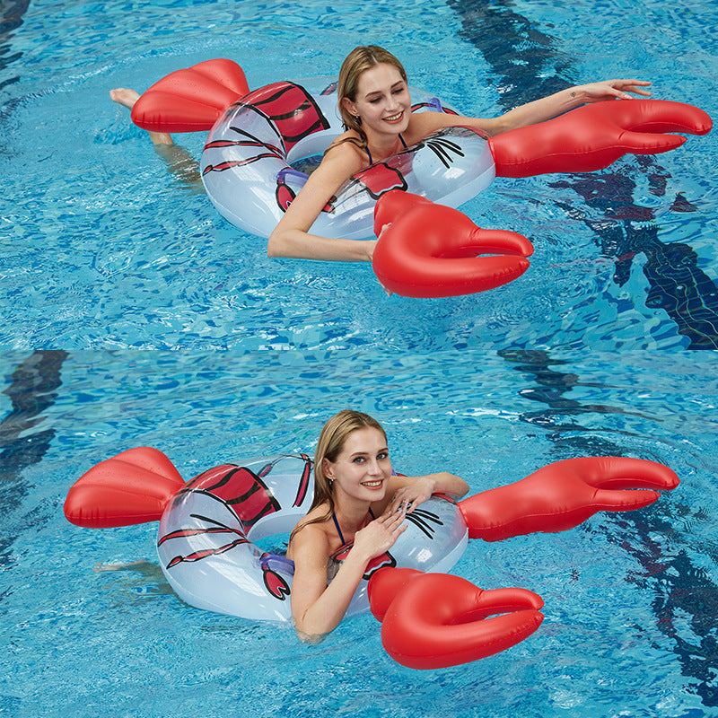 Inflatable animal floating row